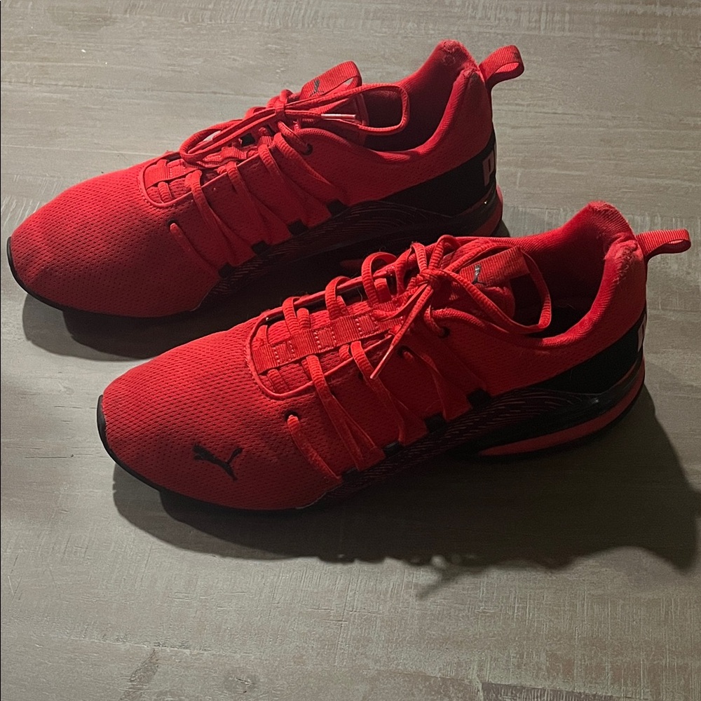Puma Axelion Interest Red and Black Athletic Shoes